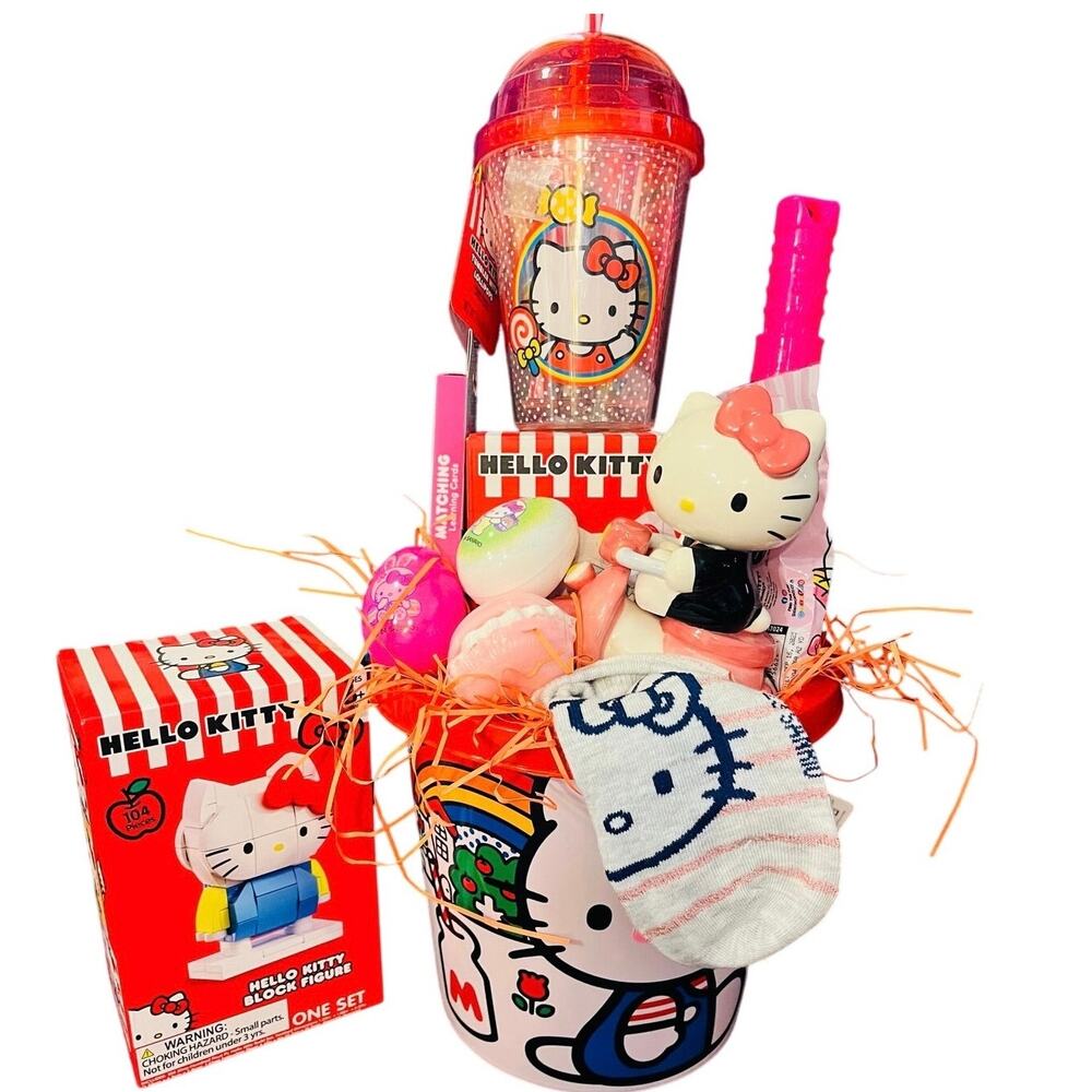 Hello kitty Sand pail Easter bundle ceramic Hello Kitty on bike , tumbler with